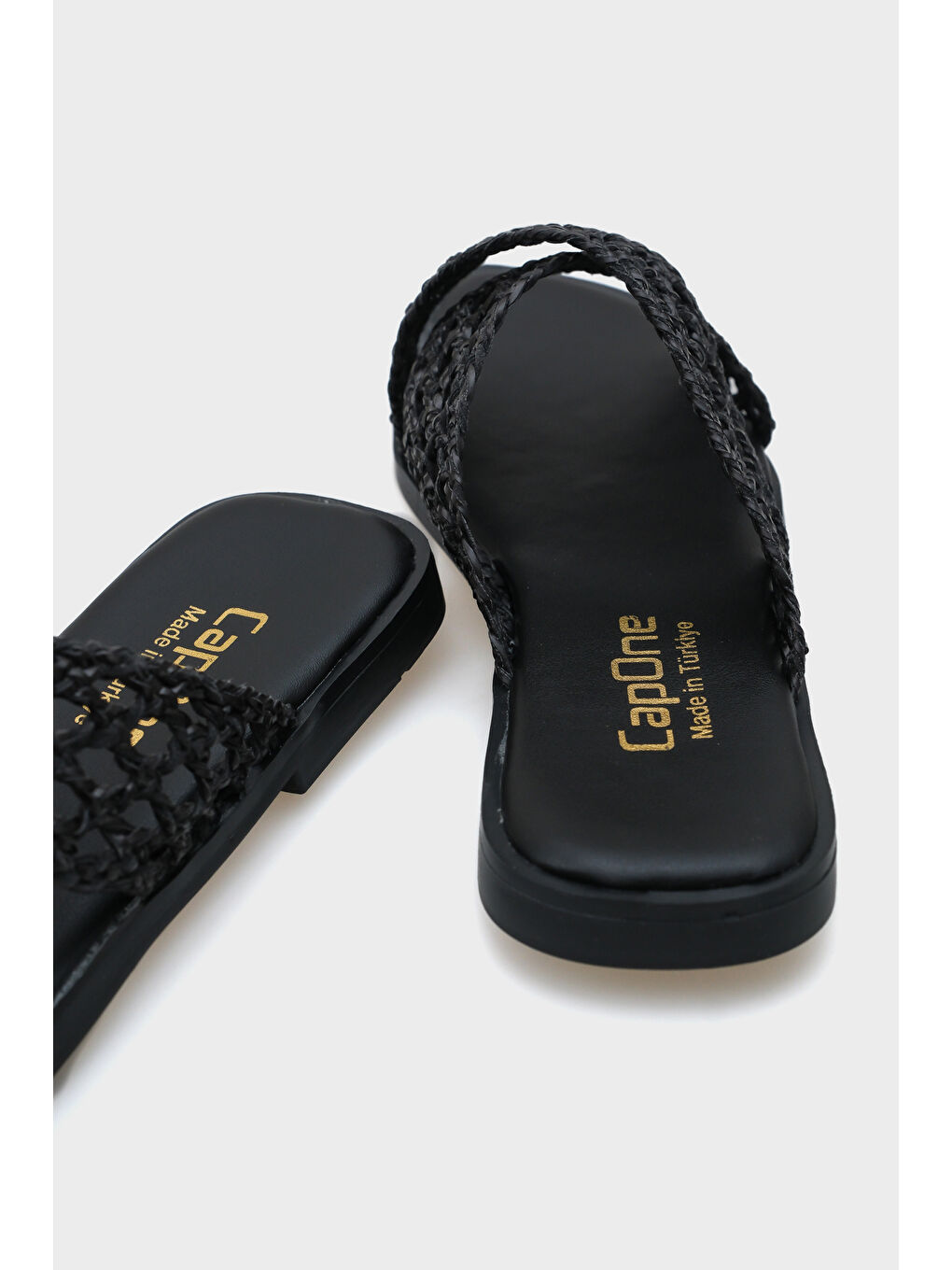 Siyah Loree Hasır Kadın Terlik-3