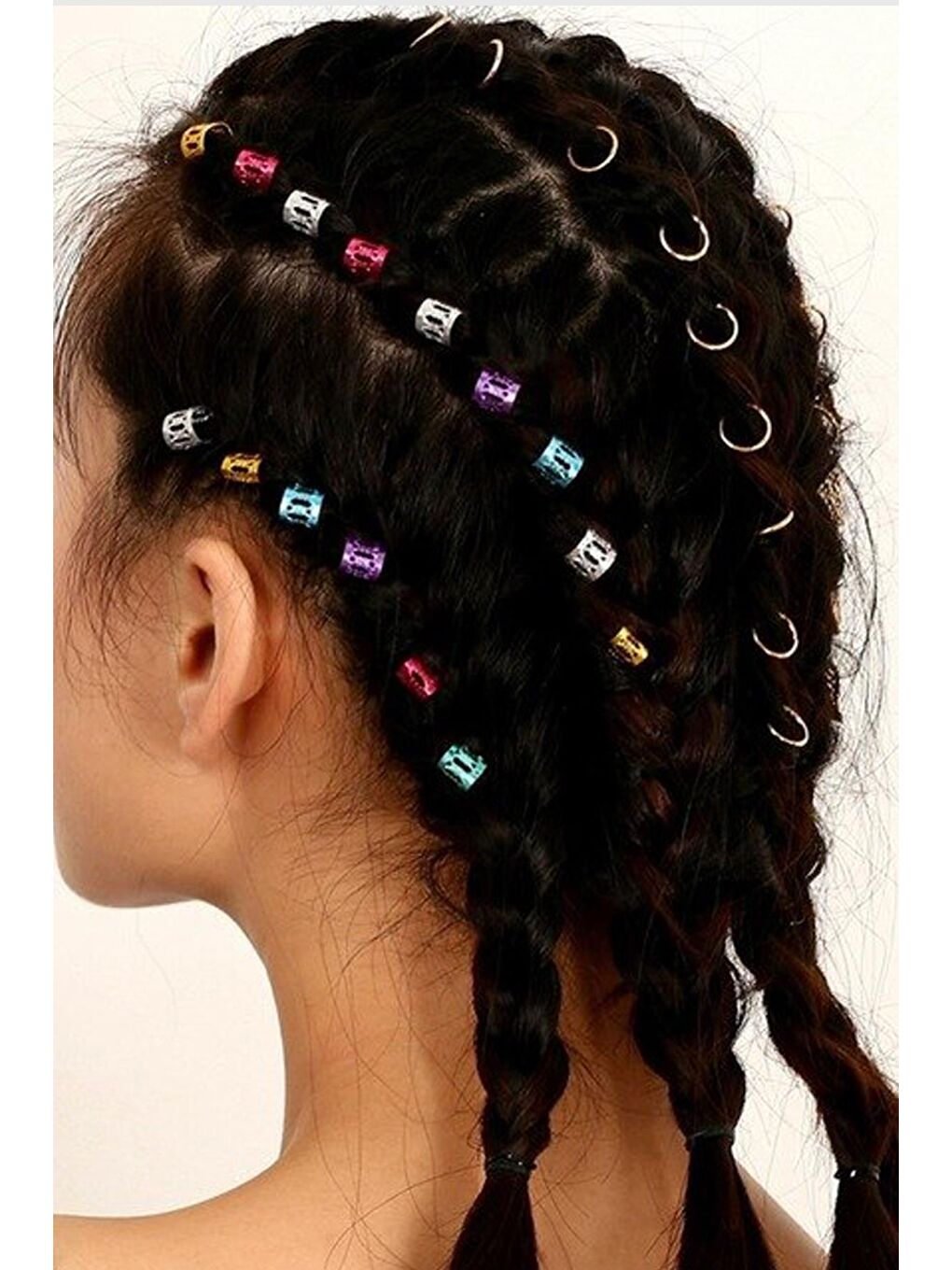 Turuncu Renkli Festival Hair Cuff 10'lu-1