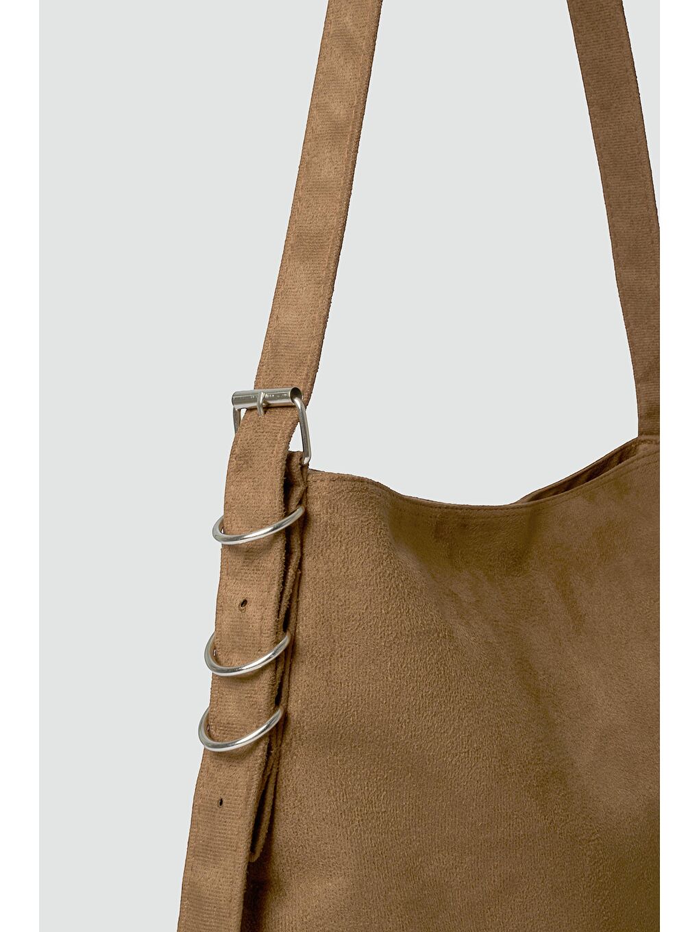 Kahverengi Vague Süet Omuz Çantası Camel-2