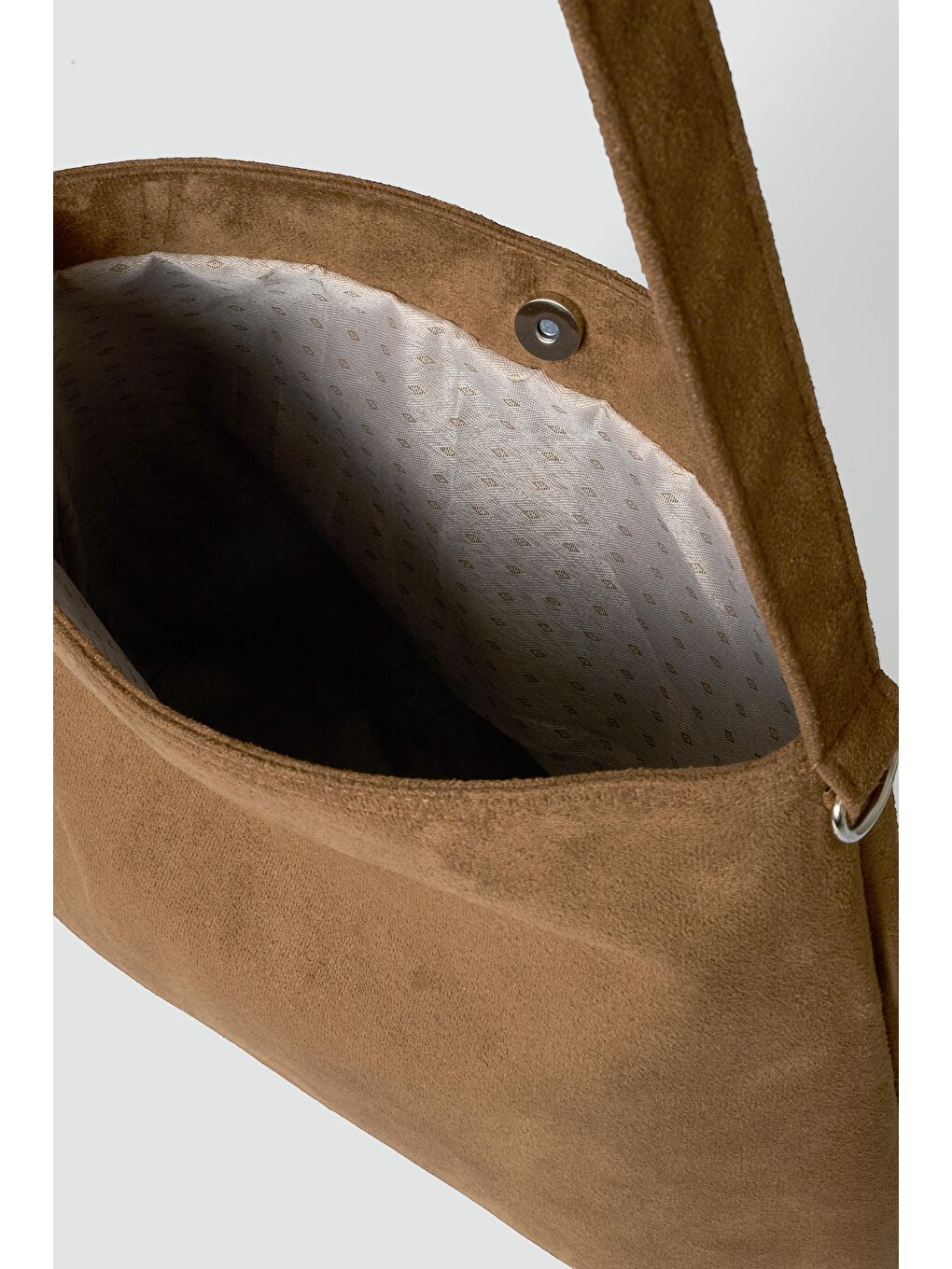 Kahverengi Vague Süet Omuz Çantası Camel-3