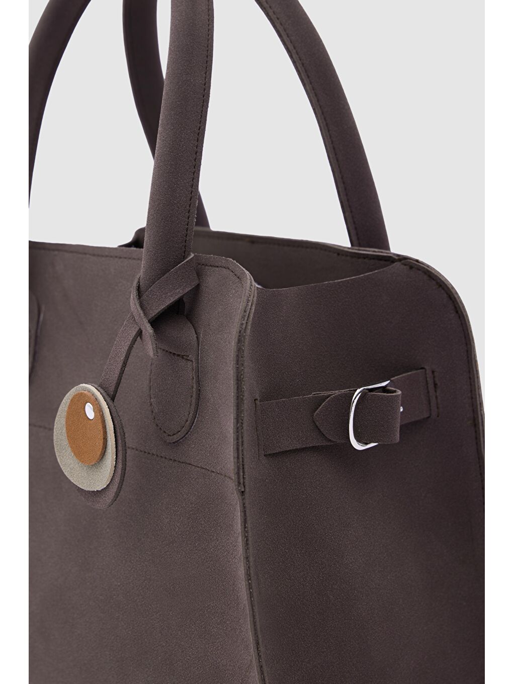 Kahverengi Cabat Süet Medium Omuz Çantası Kahve-4