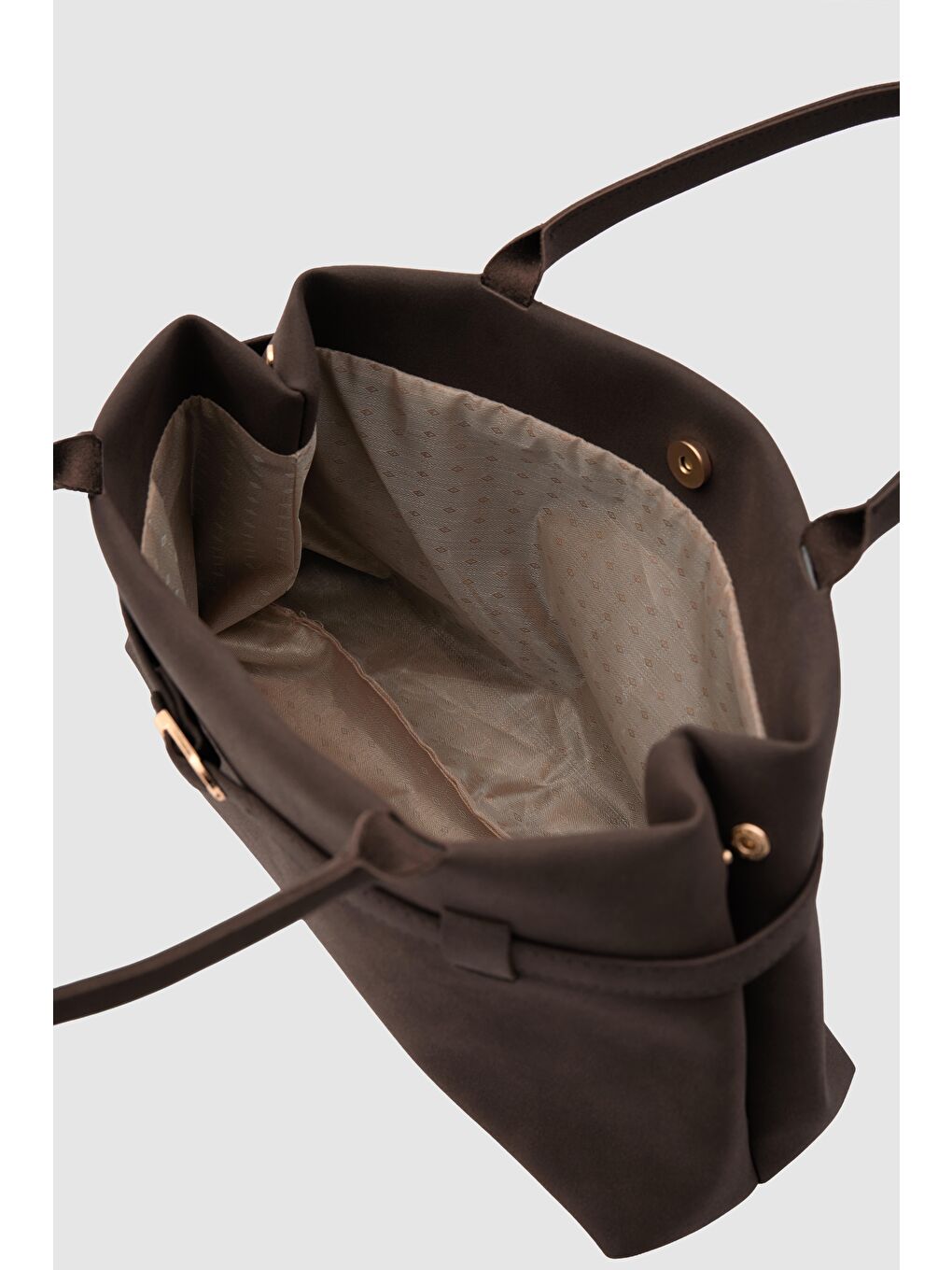 Kahverengi Mussel Süet Omuz Çantası Kahve-7