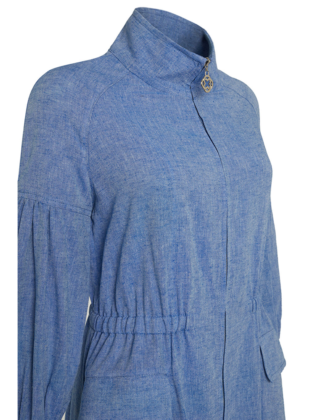 Mavi Büzgü Detaylı Kap-1