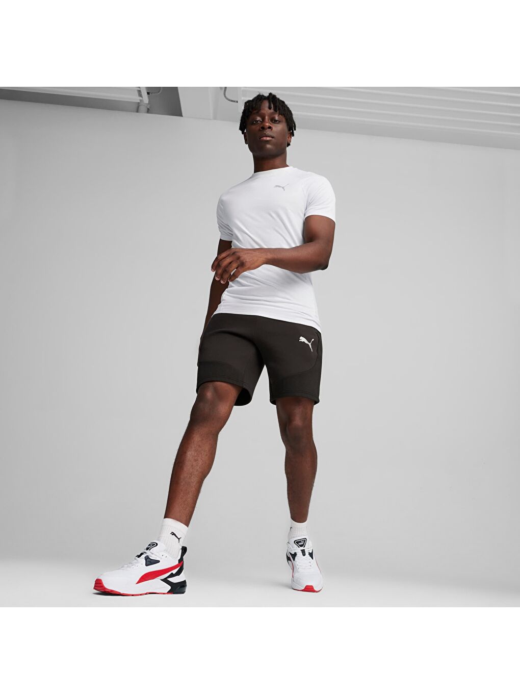 Siyah EVOSTRIPE Erkek Şort