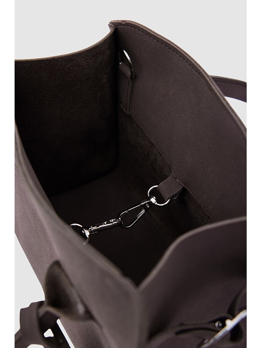 Kahverengi Cabat Süet Medium Omuz Çantası Kahve-6