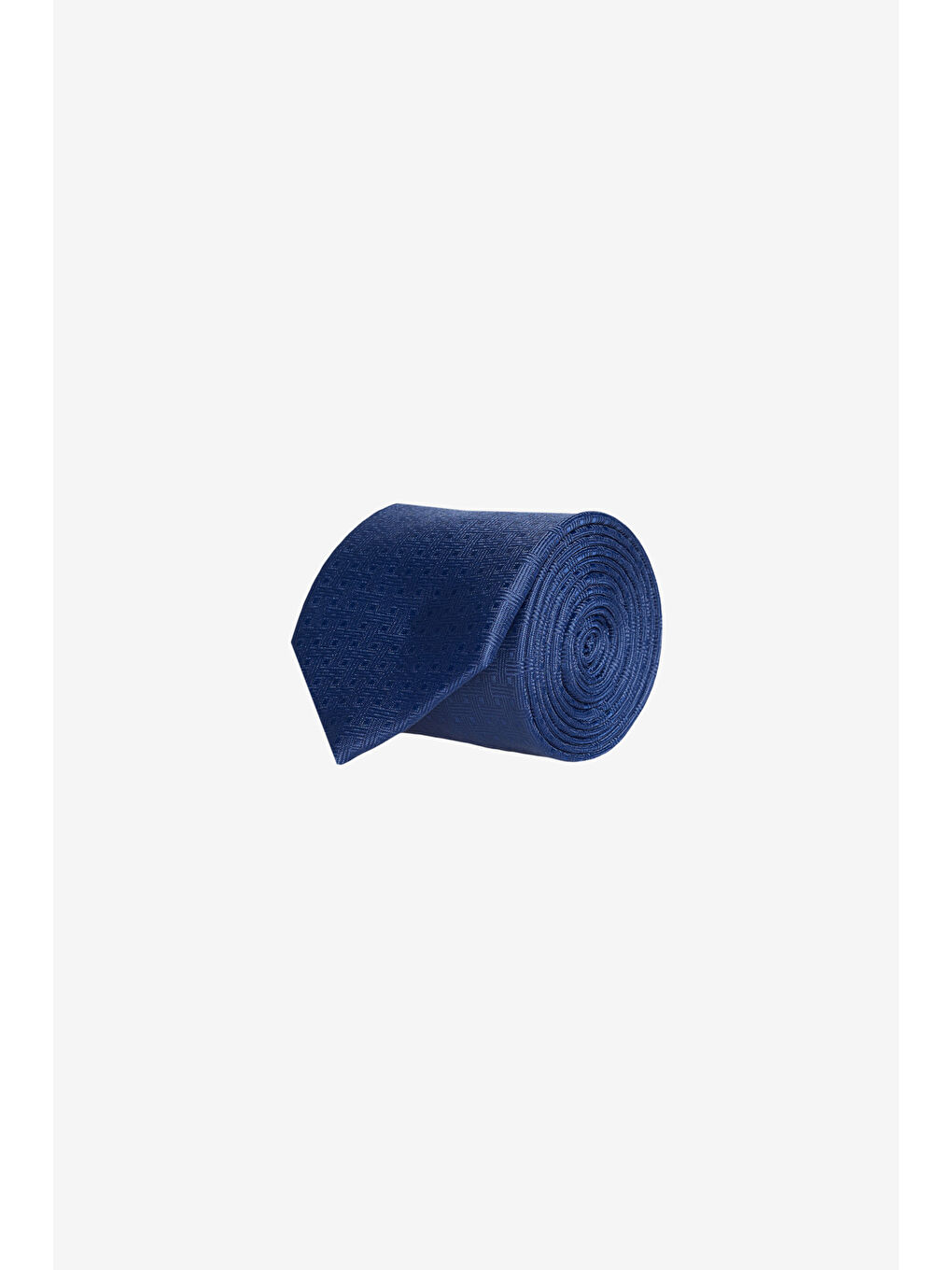 Erkek Mavi-Lacivert Desenli İpek Kravat