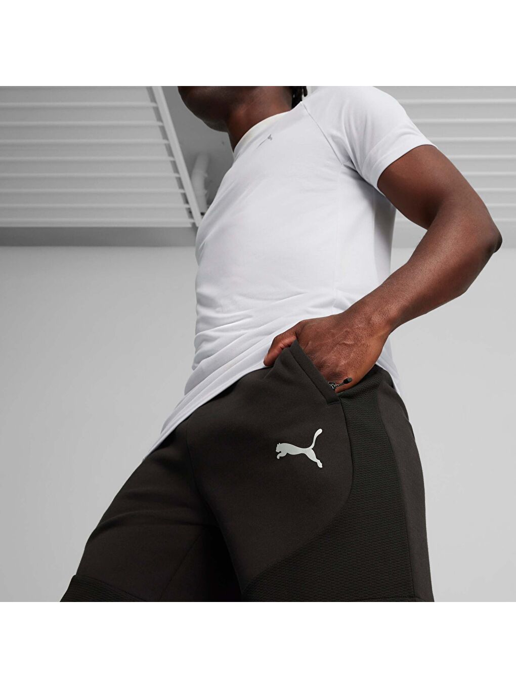 Siyah EVOSTRIPE Erkek Şort-1