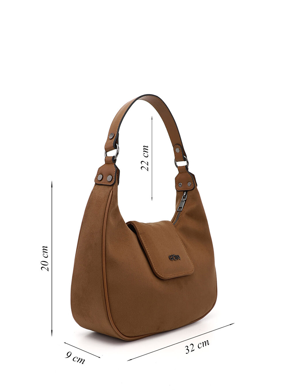 Kahverengi Kadın KAHVERENGİ-TABA Uzun Askılı Omuz Çantası-1