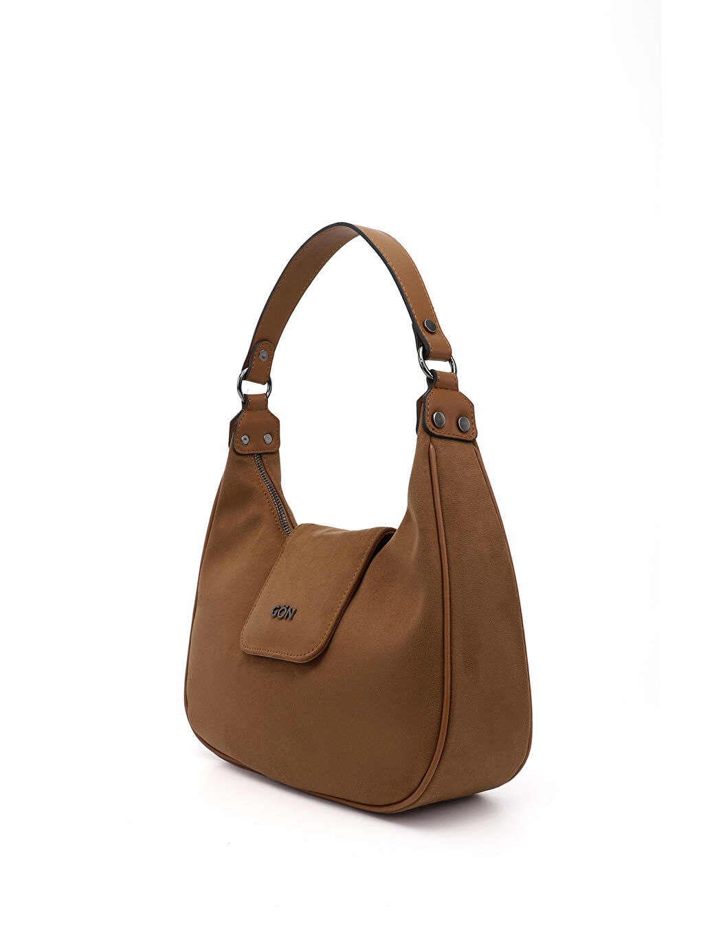 Kahverengi Kadın KAHVERENGİ-TABA Uzun Askılı Omuz Çantası-2