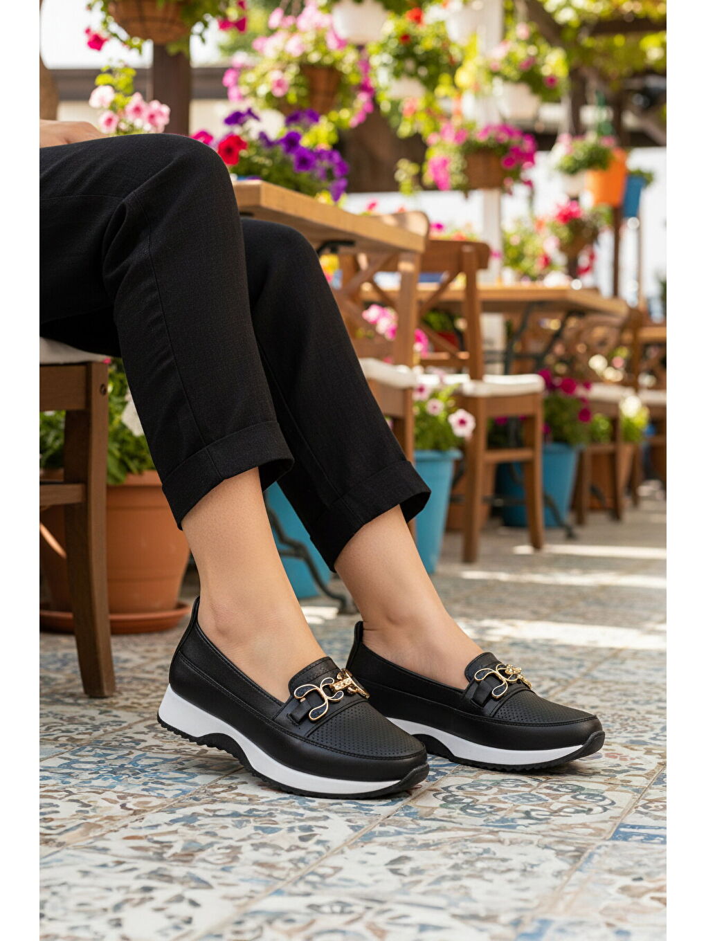 Siyah Hafif Esnek Kadın Casual Ayakkabı 064 Z-2