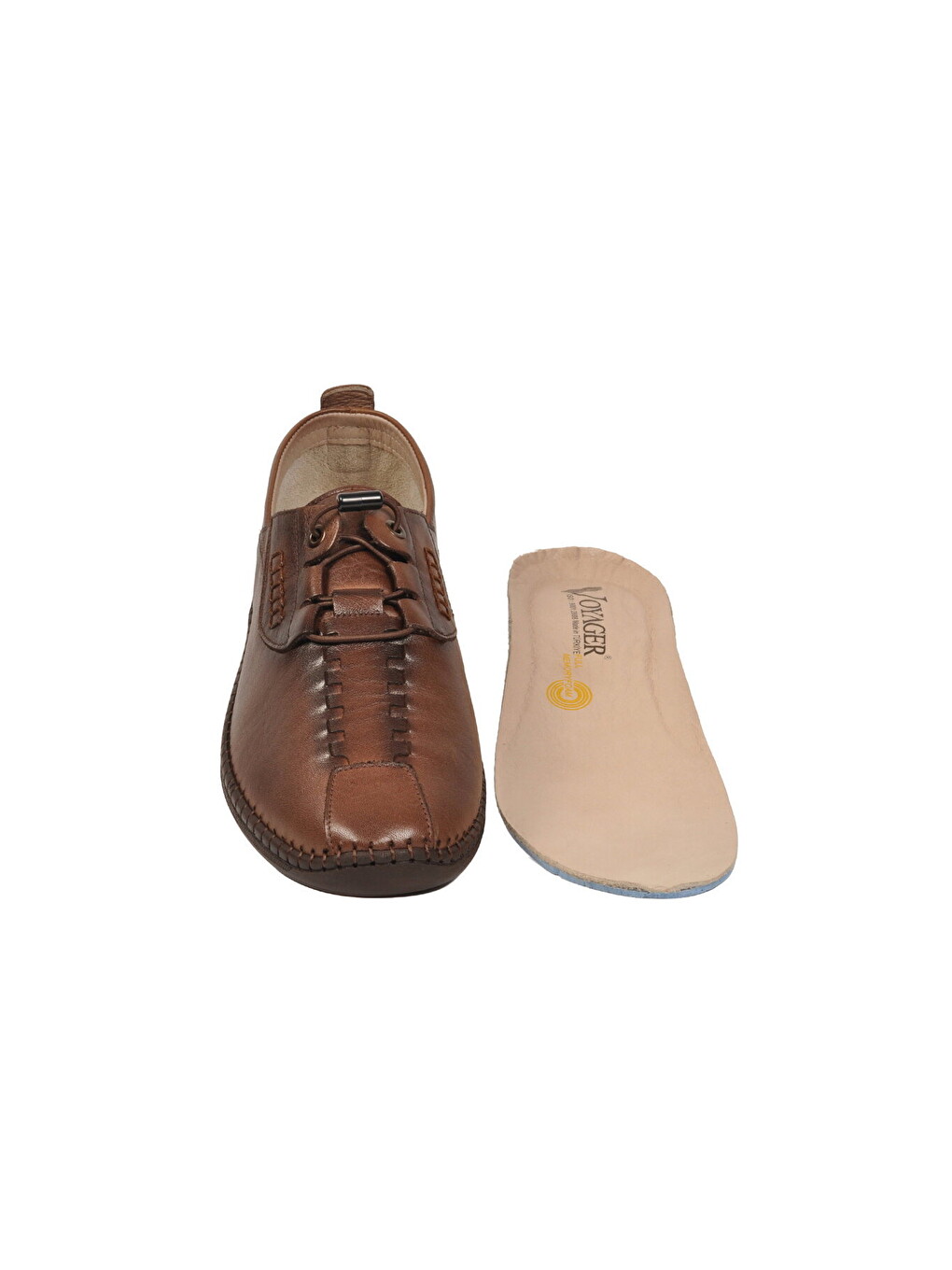 Kahverengi Erkek Hakiki Deri Hafızalı Rahat Taban Smart Casual Bağcıklı Ayakkabı Kahve M783 M-3