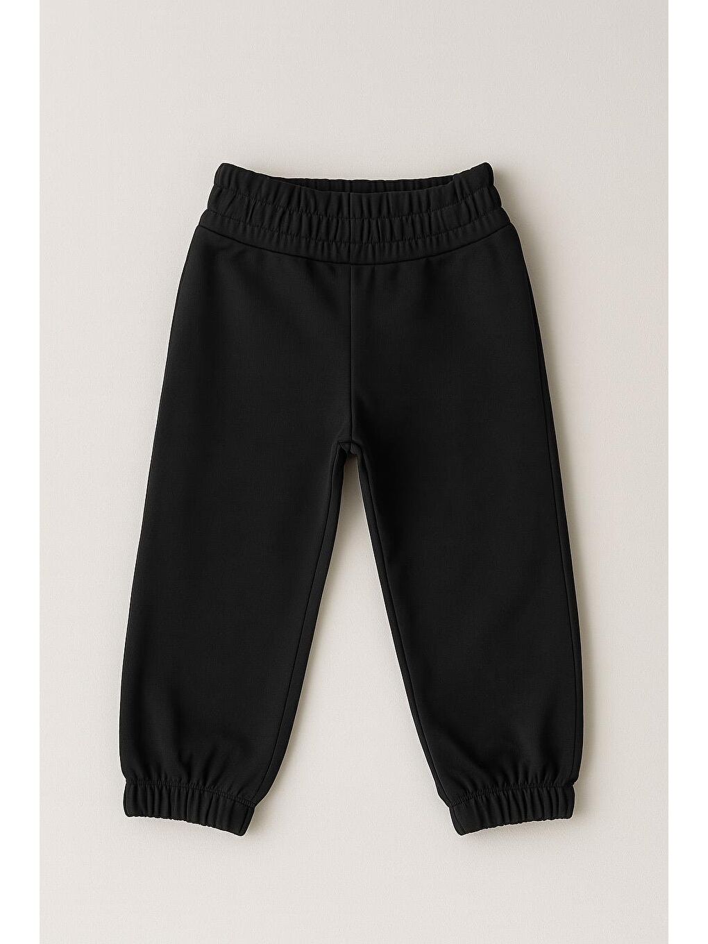 Erkek Çocuk %100 Pamuk Beli Ve Paçası Lastikli Eşofman Altı - Siyah (2-3 Yaş 8-9 Yaş)-1