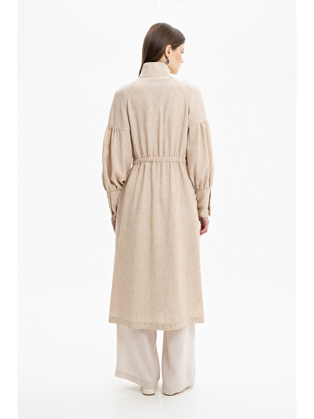 Bej Taş Büzgü Detaylı Kap-2