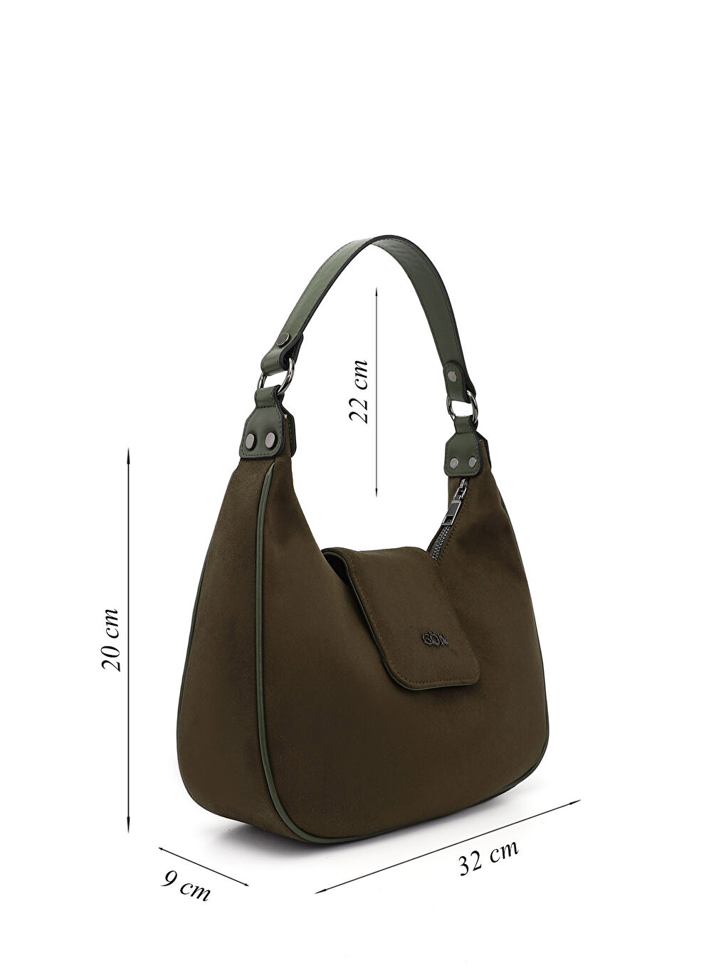 Haki Kadın KOYU HAKİ Uzun Askılı Omuz Çantası-1