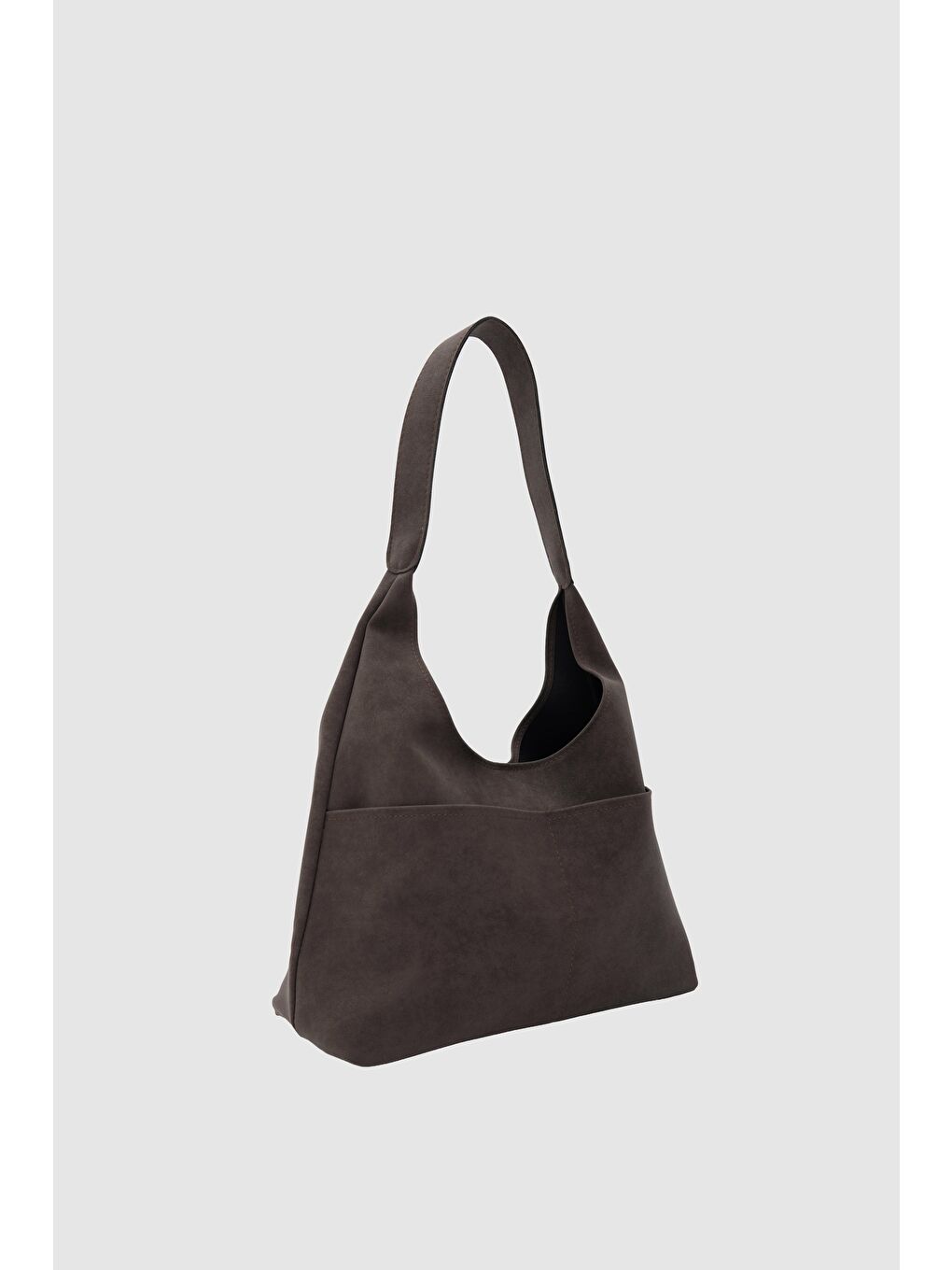 Kahverengi Chandy Süet Omuz Çantası Kahve-1