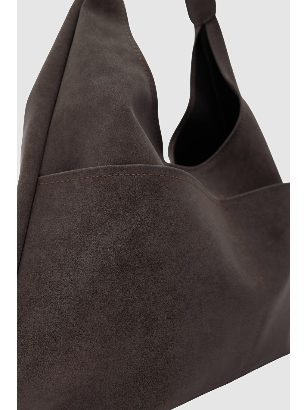 Kahverengi Chandy Süet Omuz Çantası Kahve-2