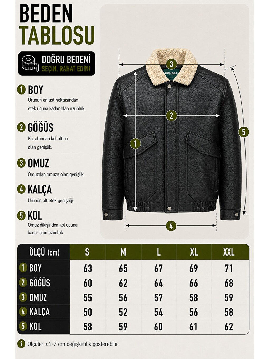 Siyah Yaka Kürklü Oversize Kışlık Suni Deri Mont Kmd 864_50532-6