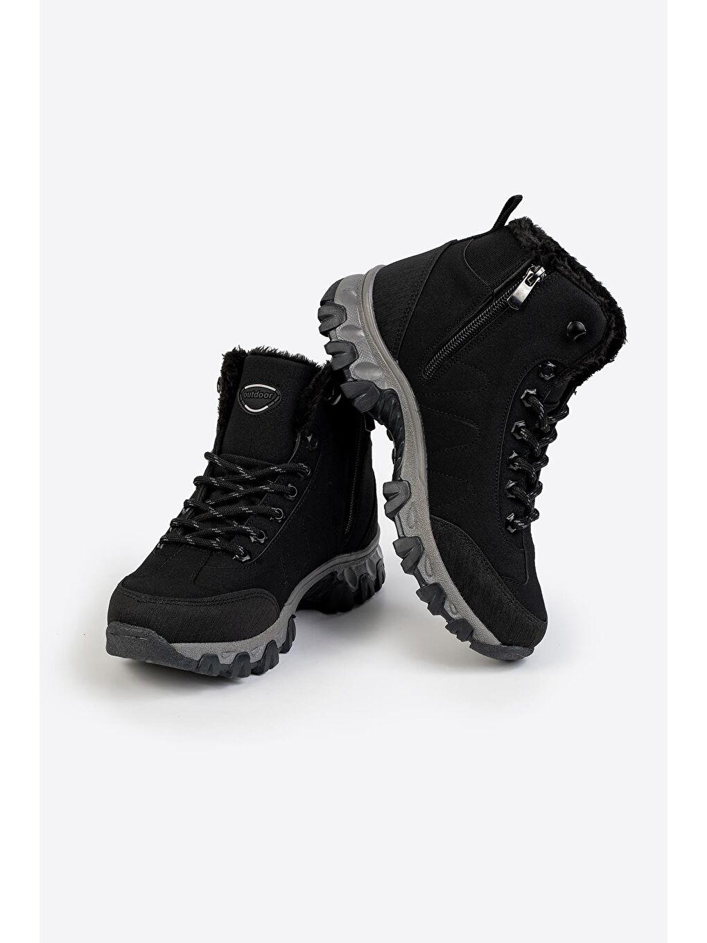 Siyah NKT07-1 Kadın Outdoor Kışlık Bot-3