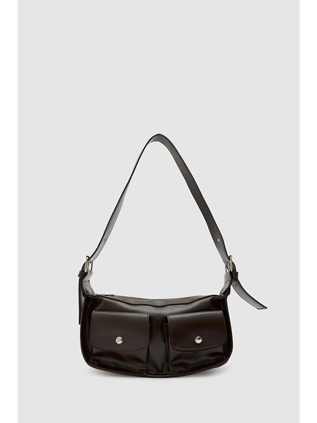 Kahverengi Diana Vintage Baget Çanta Kahve