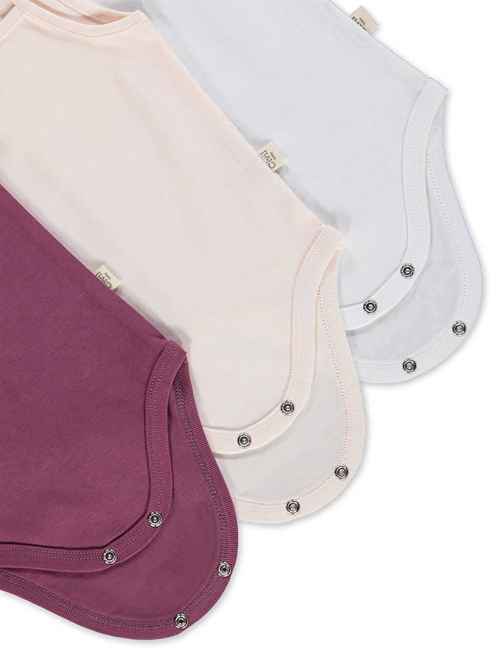 Pembe Baby Basıc İp Askılı 3 Lü 0-36 Ay Çıtçıtlı Badi - Pudra 6-9 Ay-3