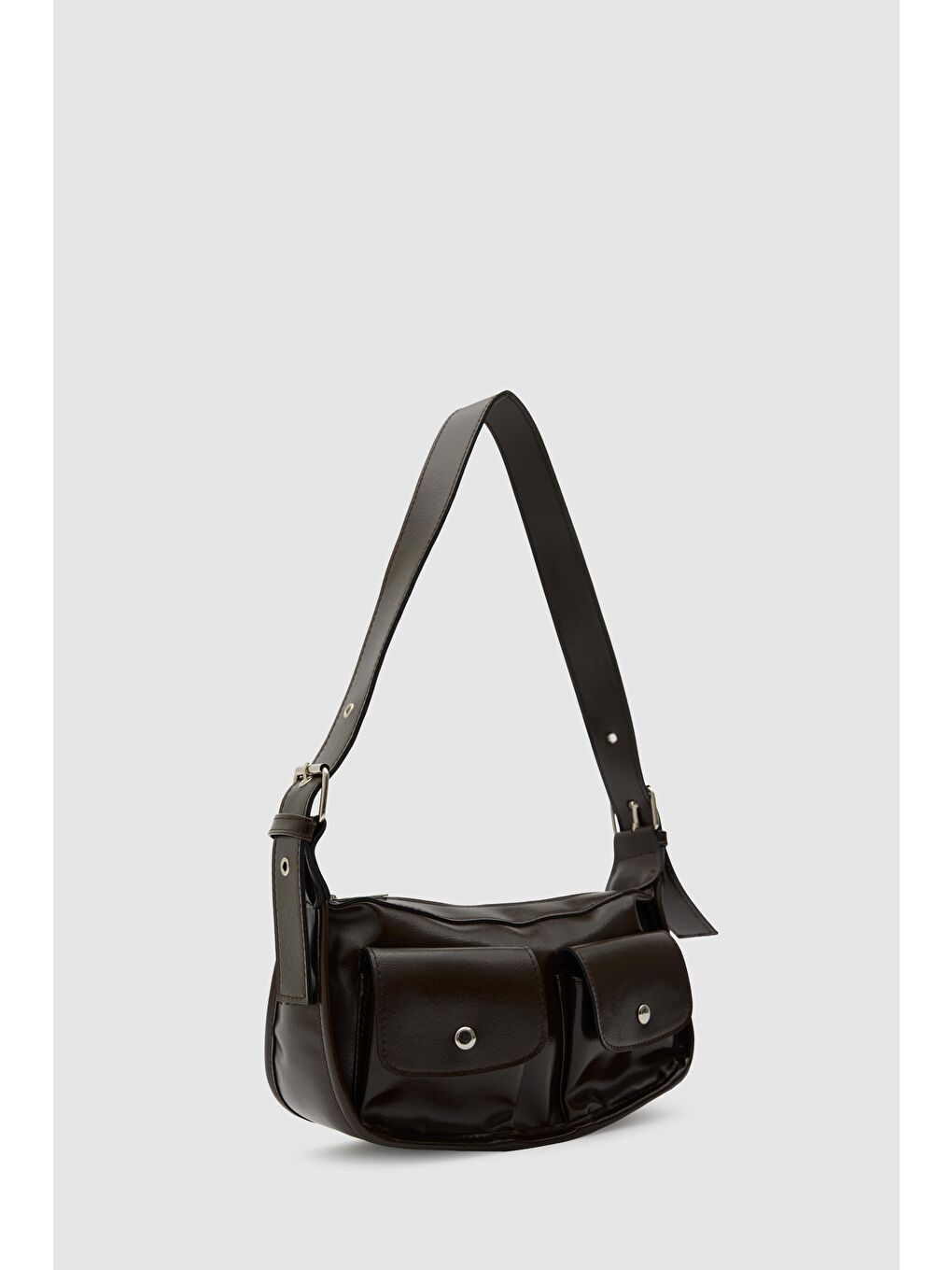 Kahverengi Diana Vintage Baget Çanta Kahve-1