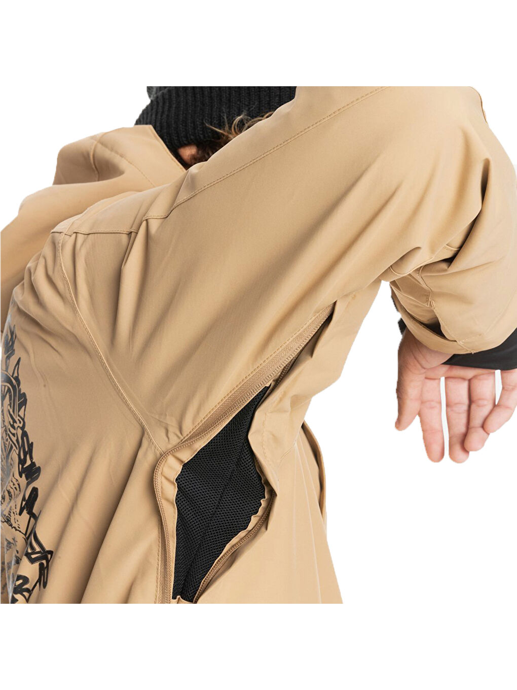 Bej Erkek Snowboard Ceketi In The Hood Kahverengi-3