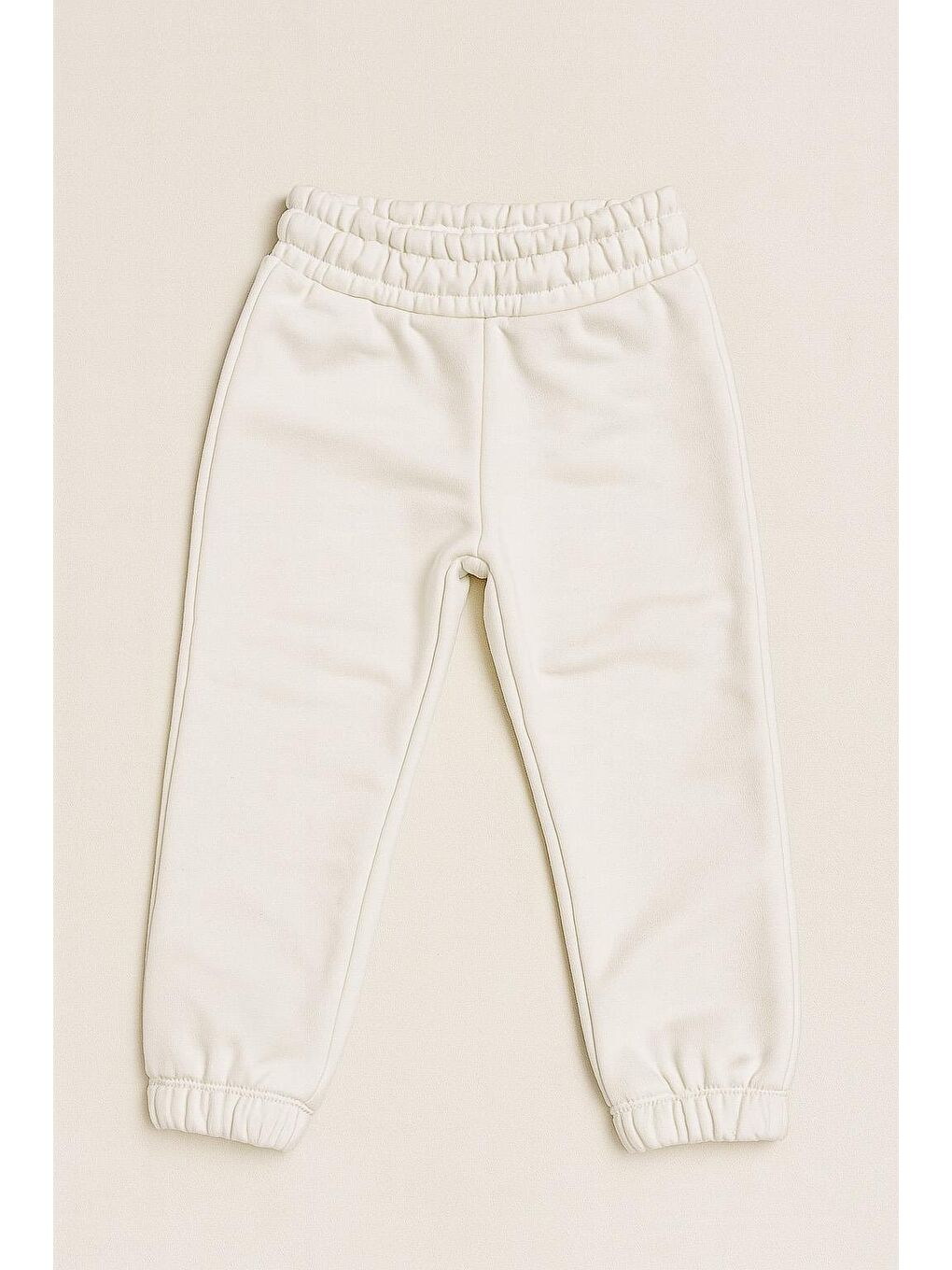 Erkek Çocuk %100 Pamuk Beli Ve Paçası Lastikli Eşofman Altı - Beyaz (3-4 Yaş 8-9 Yaş)-1