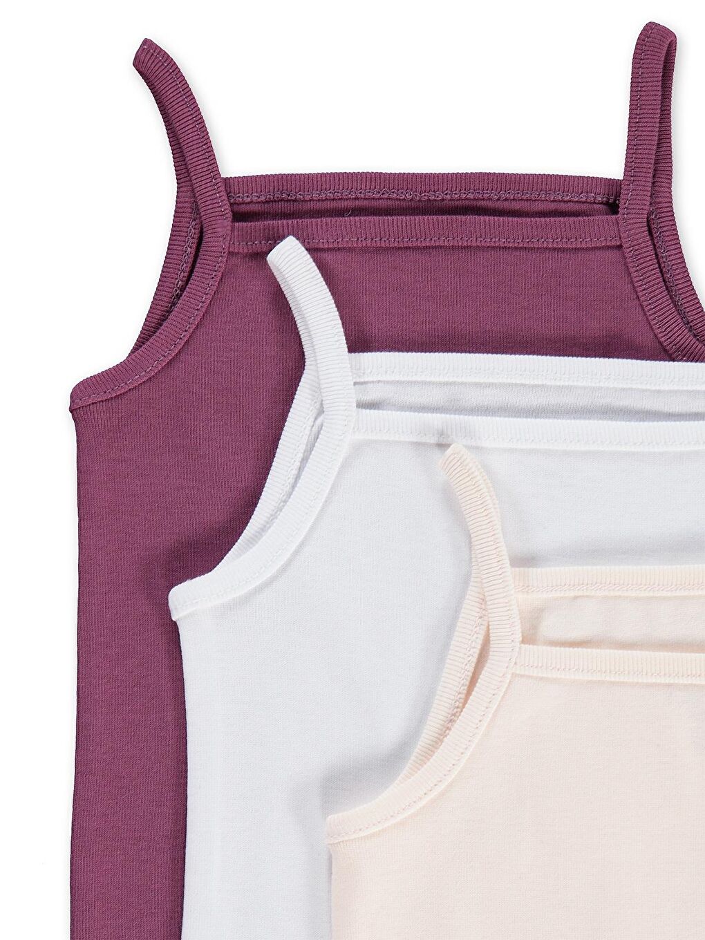 Pembe Baby Basıc İp Askılı 3 Lü 0-36 Ay Çıtçıtlı Badi - Pudra 6-9 Ay-5