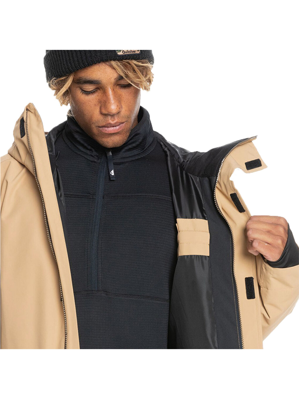 Bej Erkek Snowboard Ceketi In The Hood Kahverengi-4