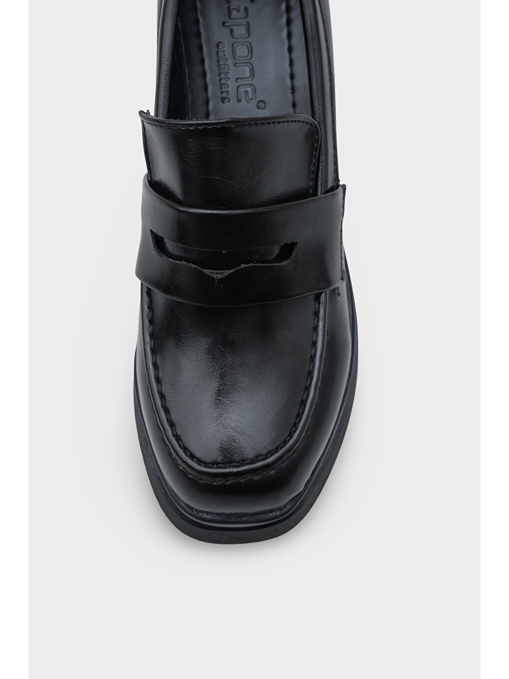 Siyah Danni 1003 Yuvarlak Burunlu Orta Topuklu Kadın Loafer-2