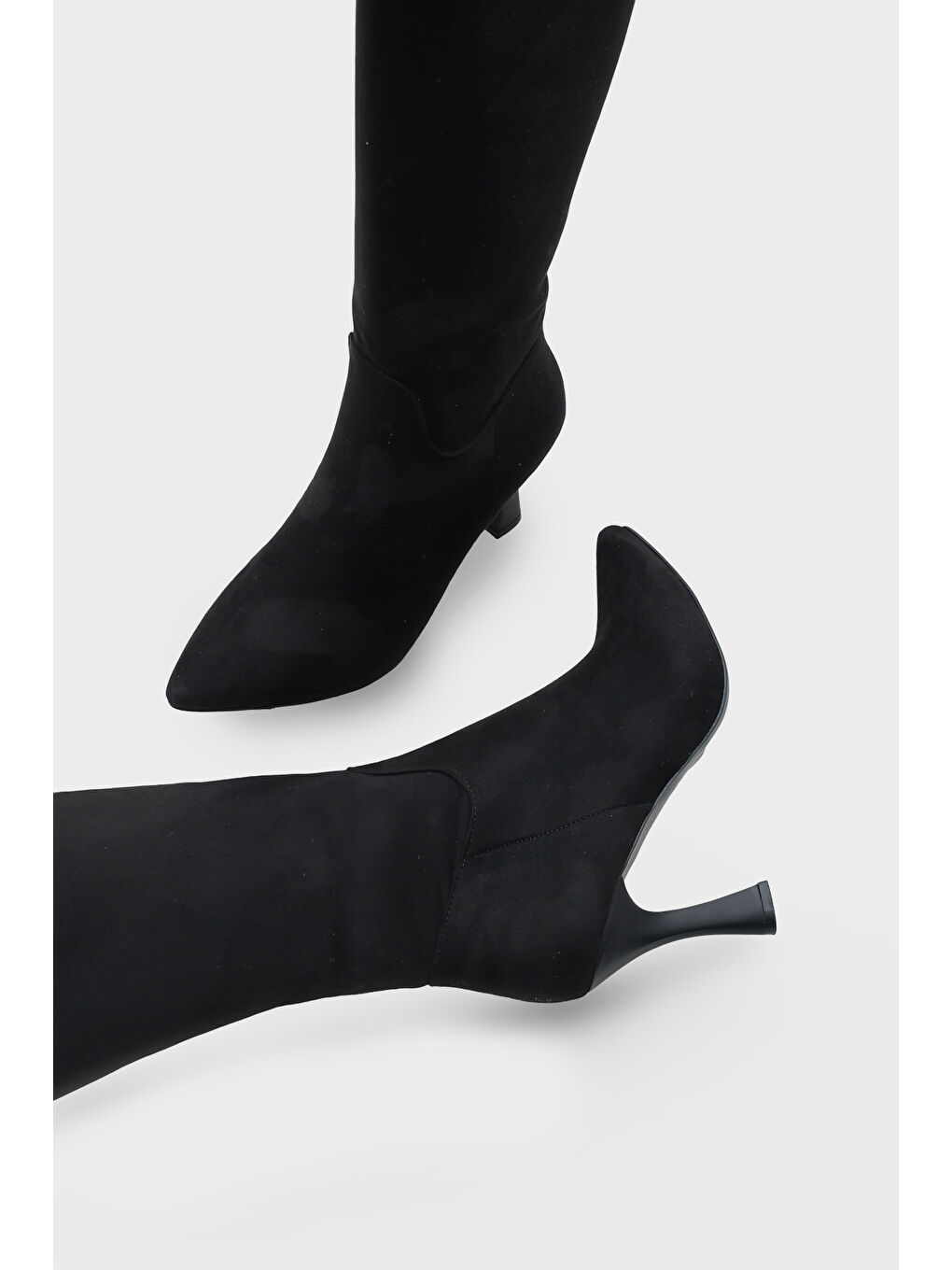 Siyah Elysia Kadın Topuklu Çizme-4