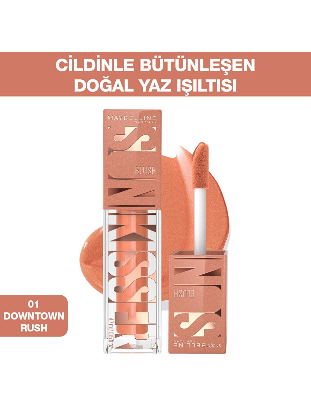 MAYBELLINE NEWYORK Beyaz Sunkisser Likit Allık- 01 Downtown Rush