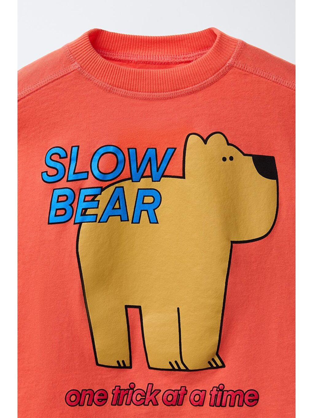 Karışık Unisex Çocuk Pamuklu Kırmızı Ayı Baskılı T-Shirt Ve Lacivert Eşofman Takım-5