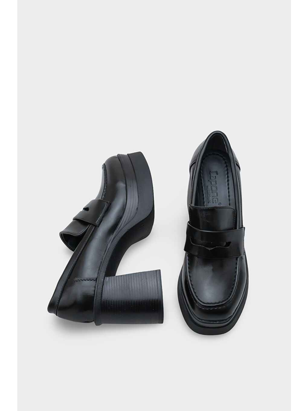 Siyah Danni 1003 Yuvarlak Burunlu Orta Topuklu Kadın Loafer-4