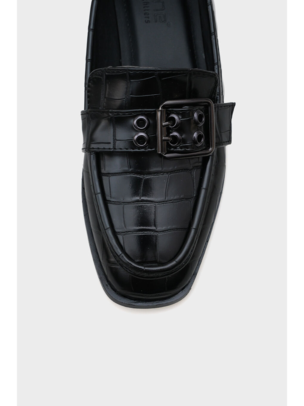 Siyah Carla Metal Tokalı Kadın Loafer Ayakkabı-2