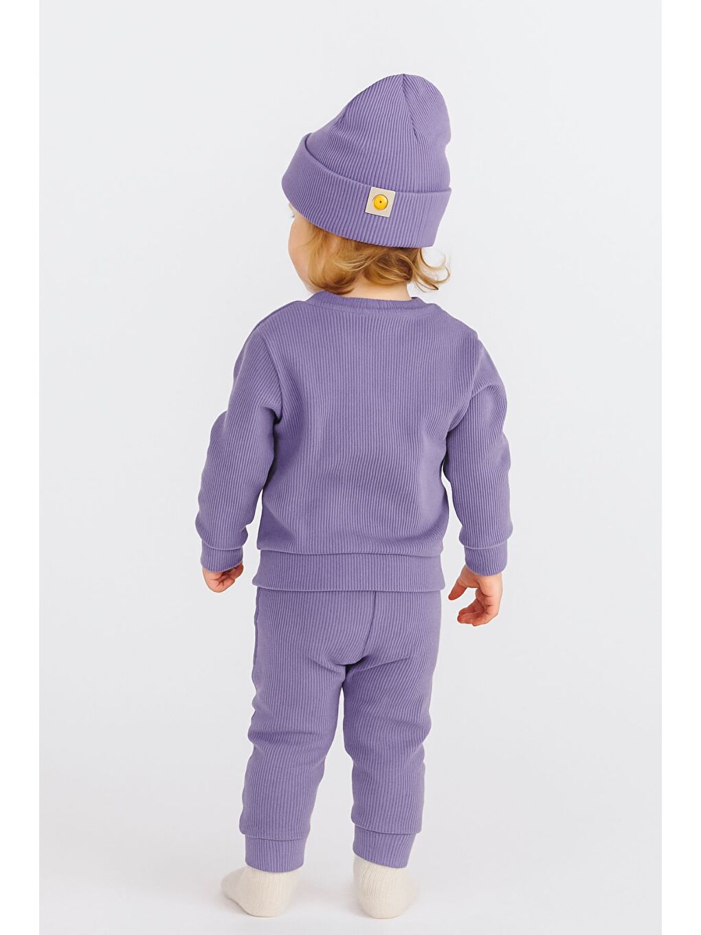 Lila Unisex 3'Lü Kaşkorse Bebe Takım-1