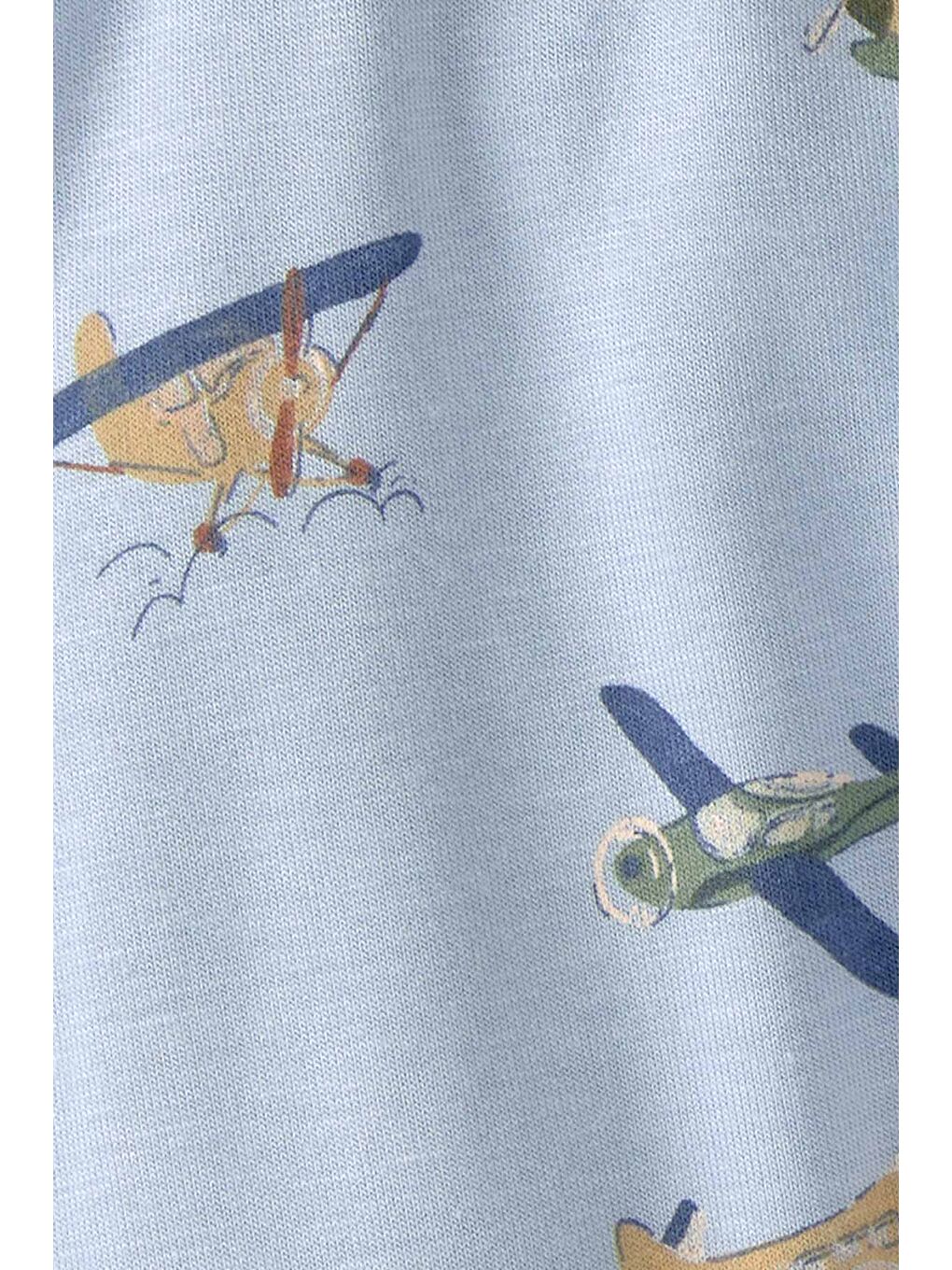 Erkek Bebek 2'li Pantolon Set Yenidoğan-24 Ay Mavi-3