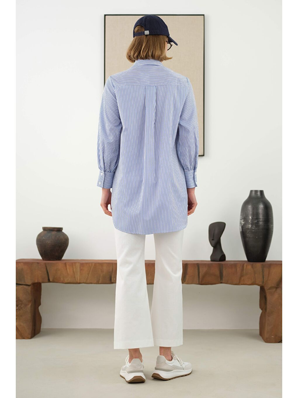 Rüzgarlıklı Cep Detaylı Gömlek Lacivert-3