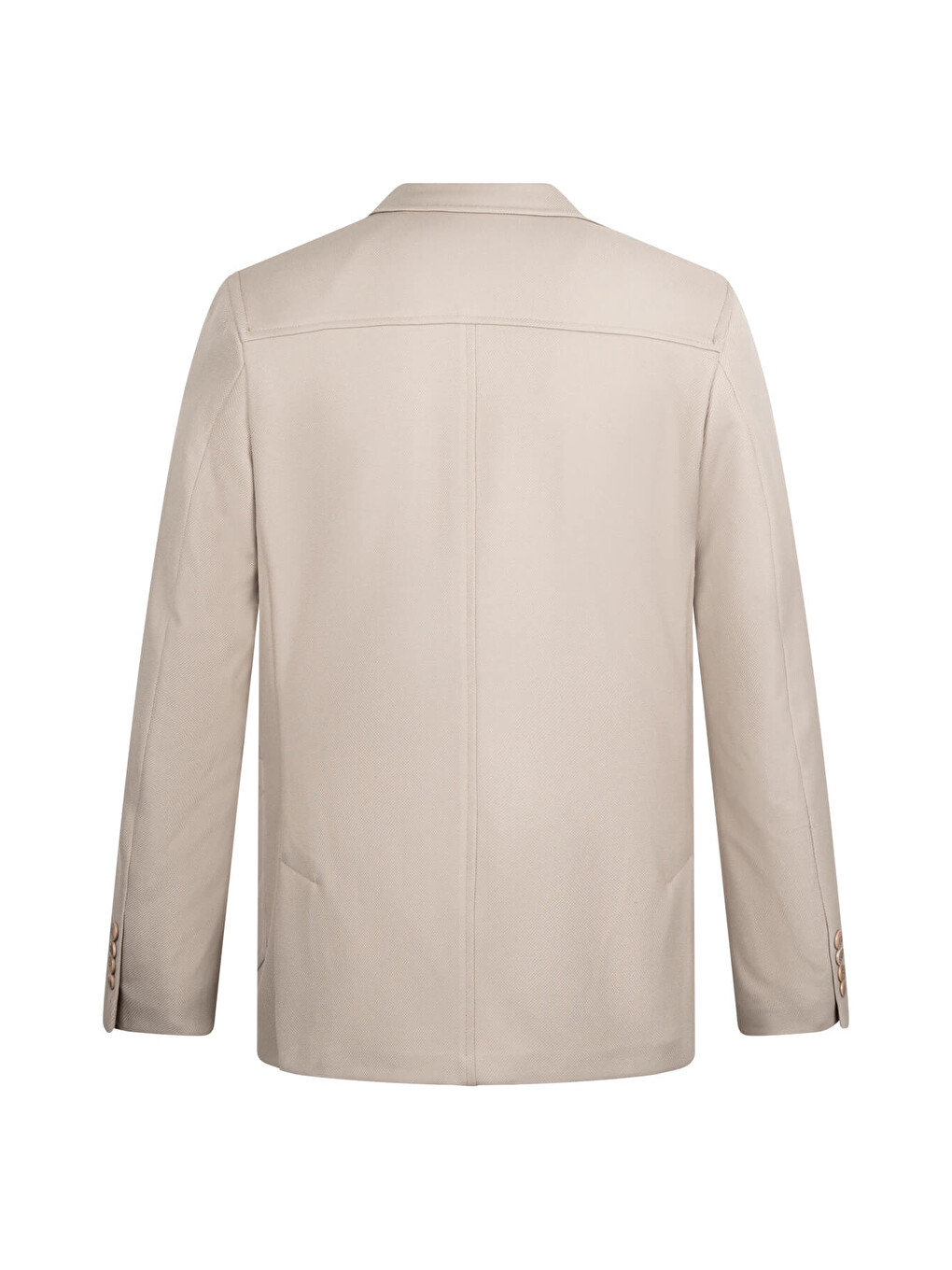 Bej Vizon Comfort Fit Mono Yaka Klasik Ceket-1
