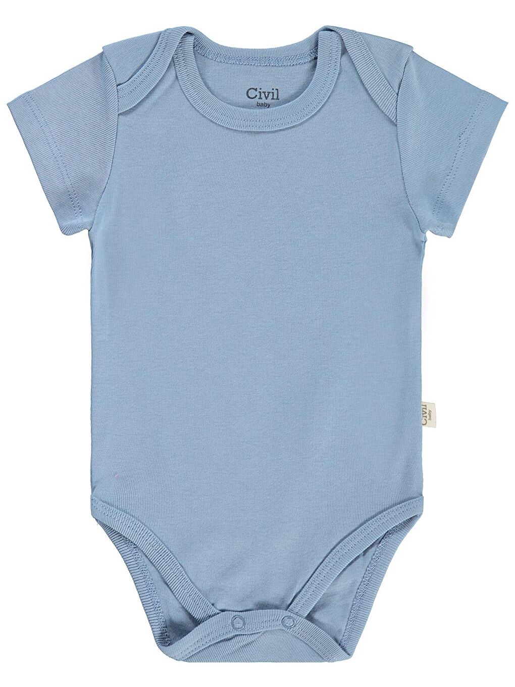 Pembe Baby Basıc 3 Lü 0-36 Ay Çıtçıtlı Badi - Pudra 1-3 Ay-4