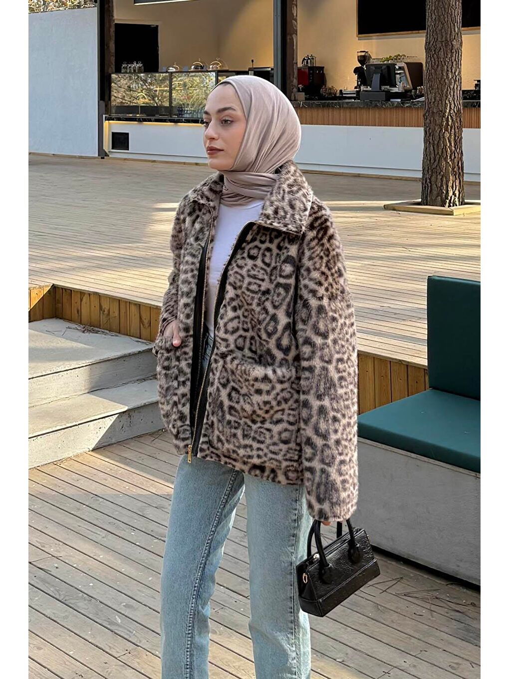 Kahverengi Leopar Desen Mont Soft Kahve-3