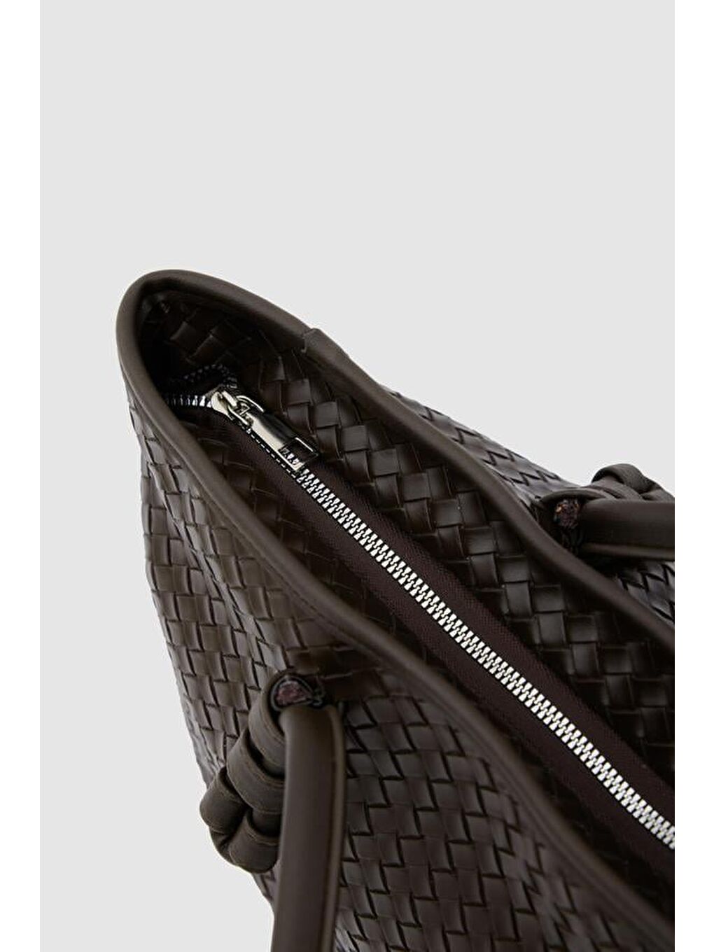 Kahverengi Campana Örgülü Omuz Çantası Kahve-5