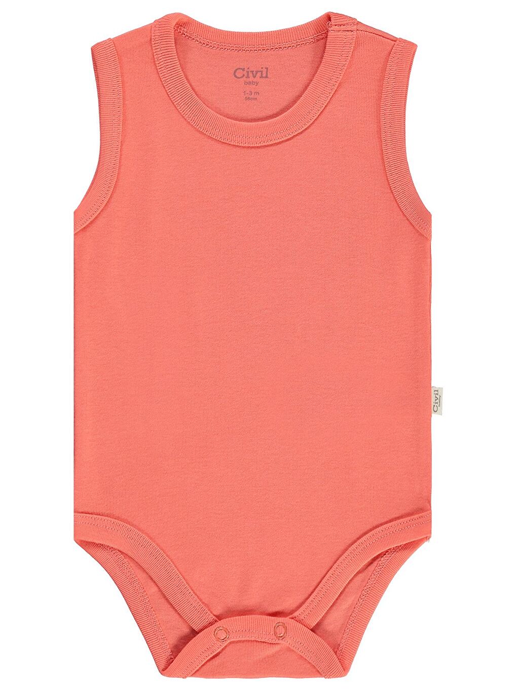 Mercan Baby Basıc 5 Li 0-36 Ay Çıtçıtlı Badi - Kırmızı 1-3 Ay-4