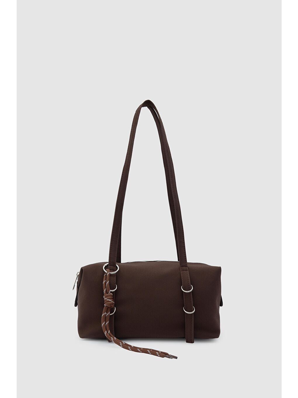 Kahverengi Gia Charmlı Oval Çanta Kahve