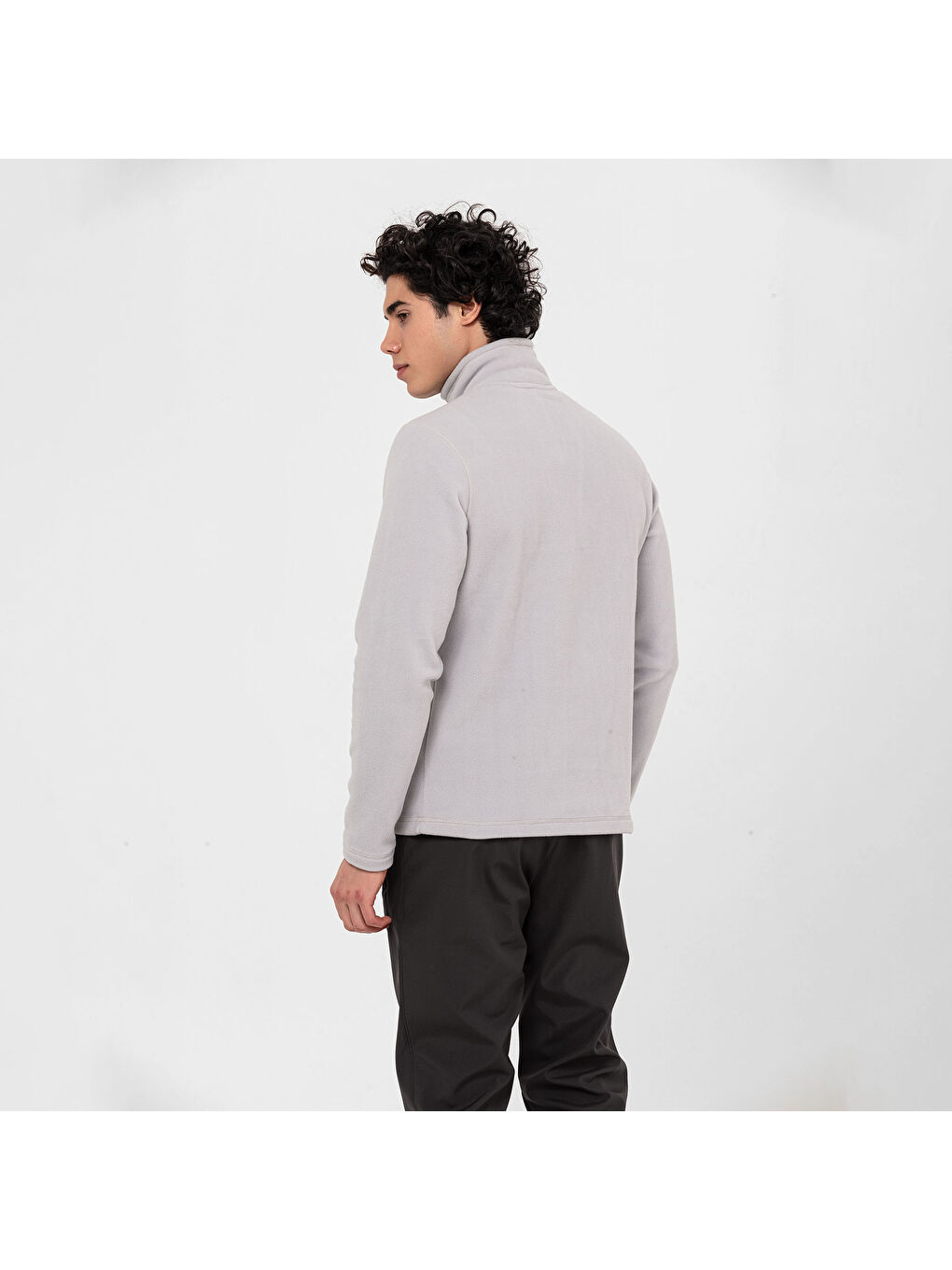 Place Erkek Gri Fermuarlı Sweatshirt-6