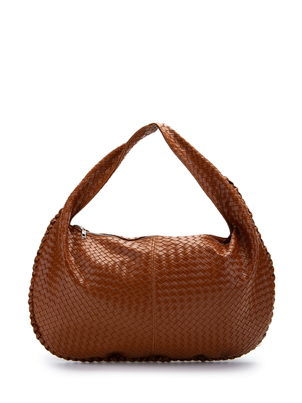 Kahverengi Salaş Örgü Detay Lauren Kadın Kol Çanta Taba