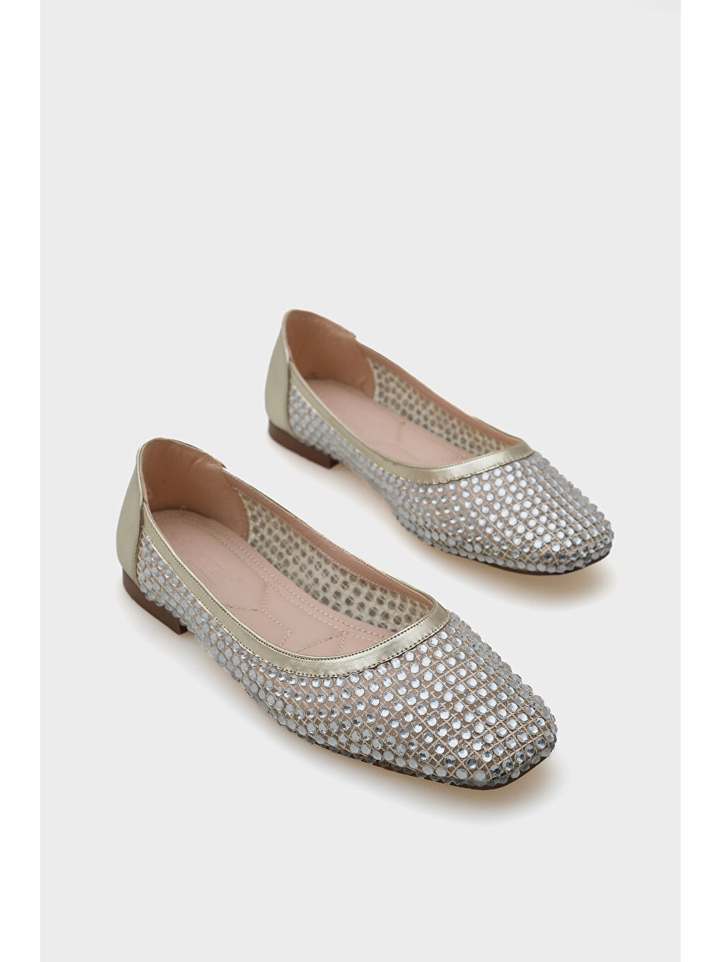 Sarı Abra Fileli Taşlı Kadın Babet-1