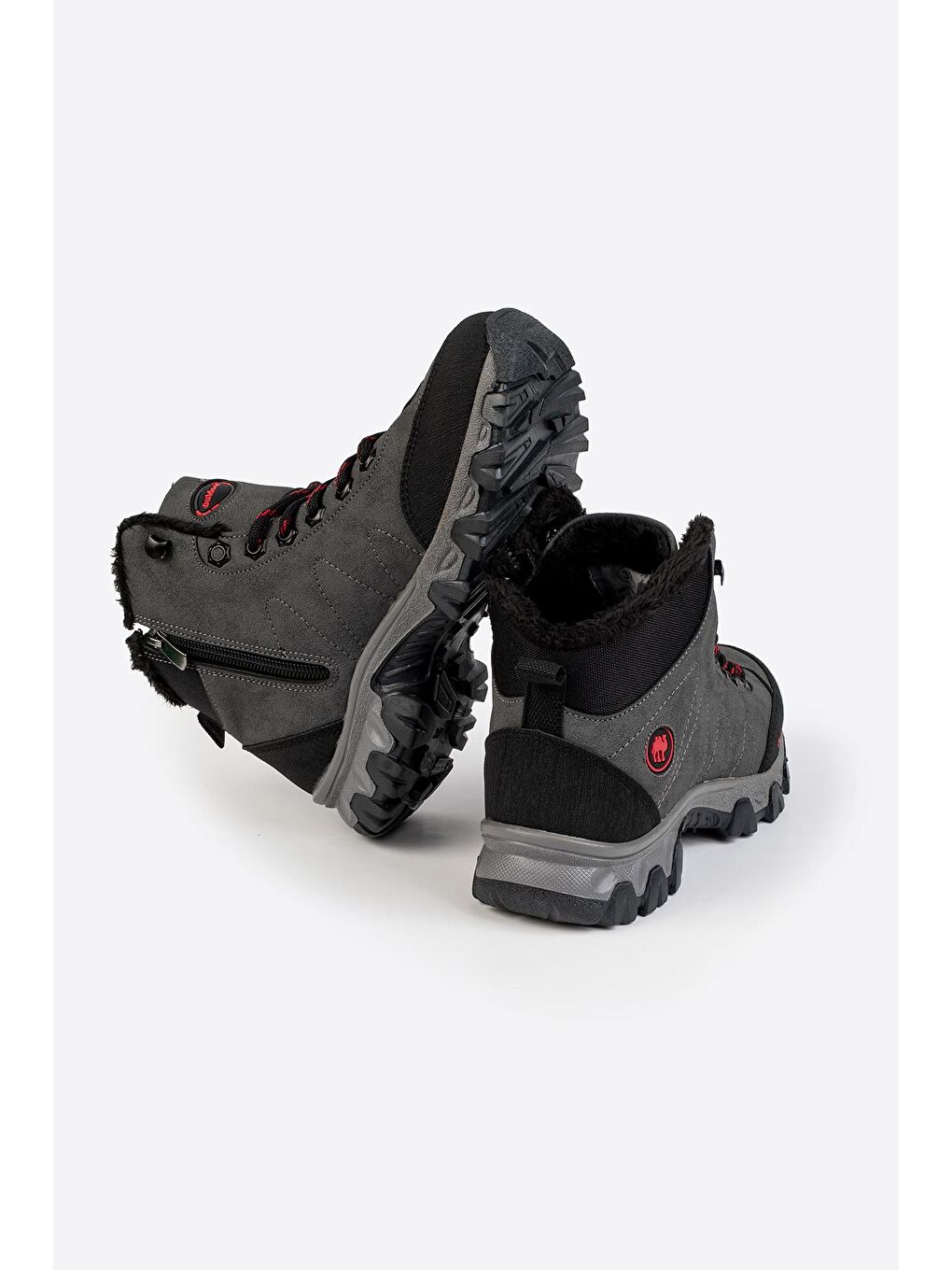 Gri NKT07-1 Kadın Outdoor Kışlık Bot-3