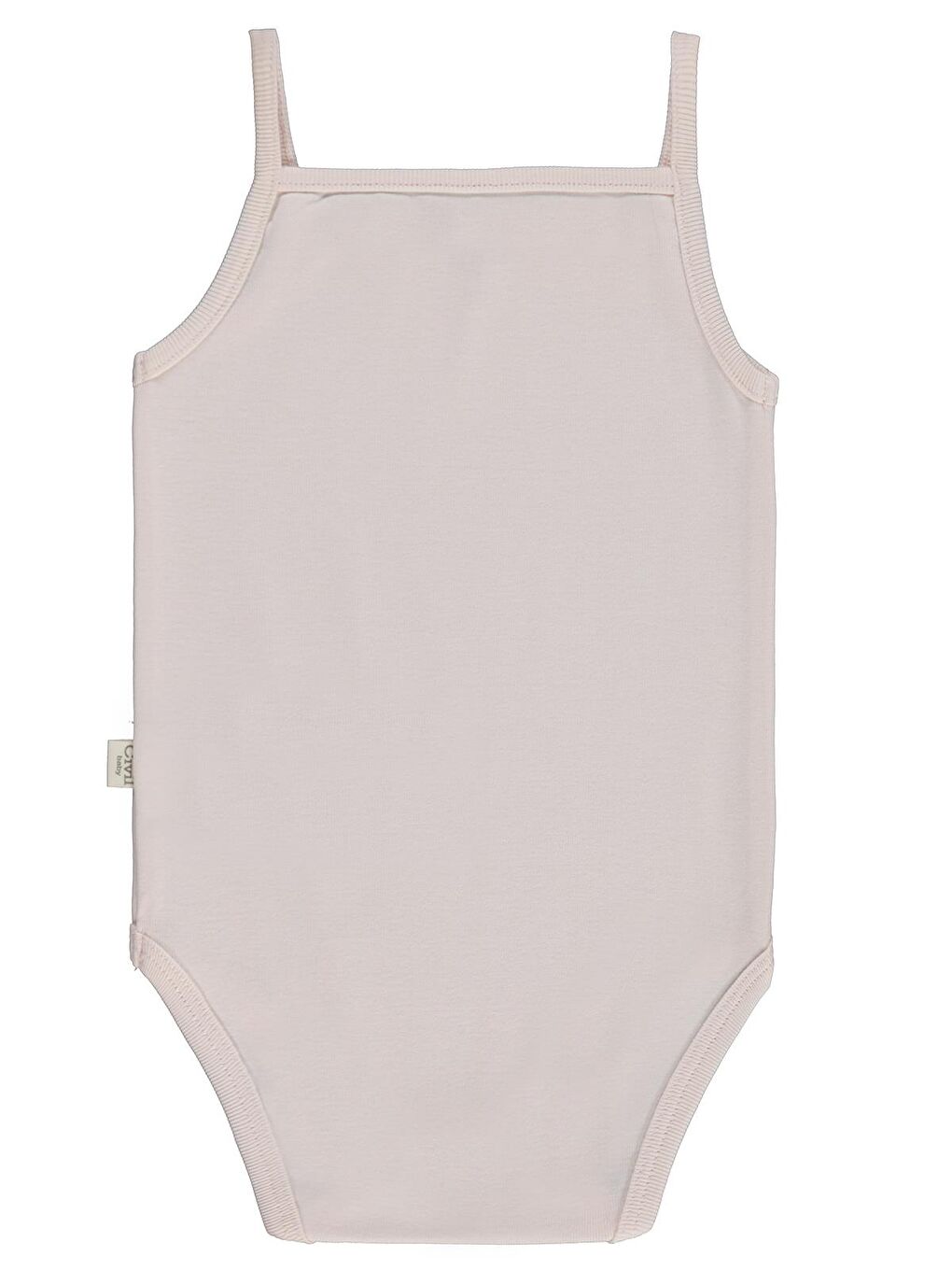Baby Çizgili İp Askılı 3 Lü 0-36 Ay Çıtçıtlı Badi - Pembe 9-12 Ay-3