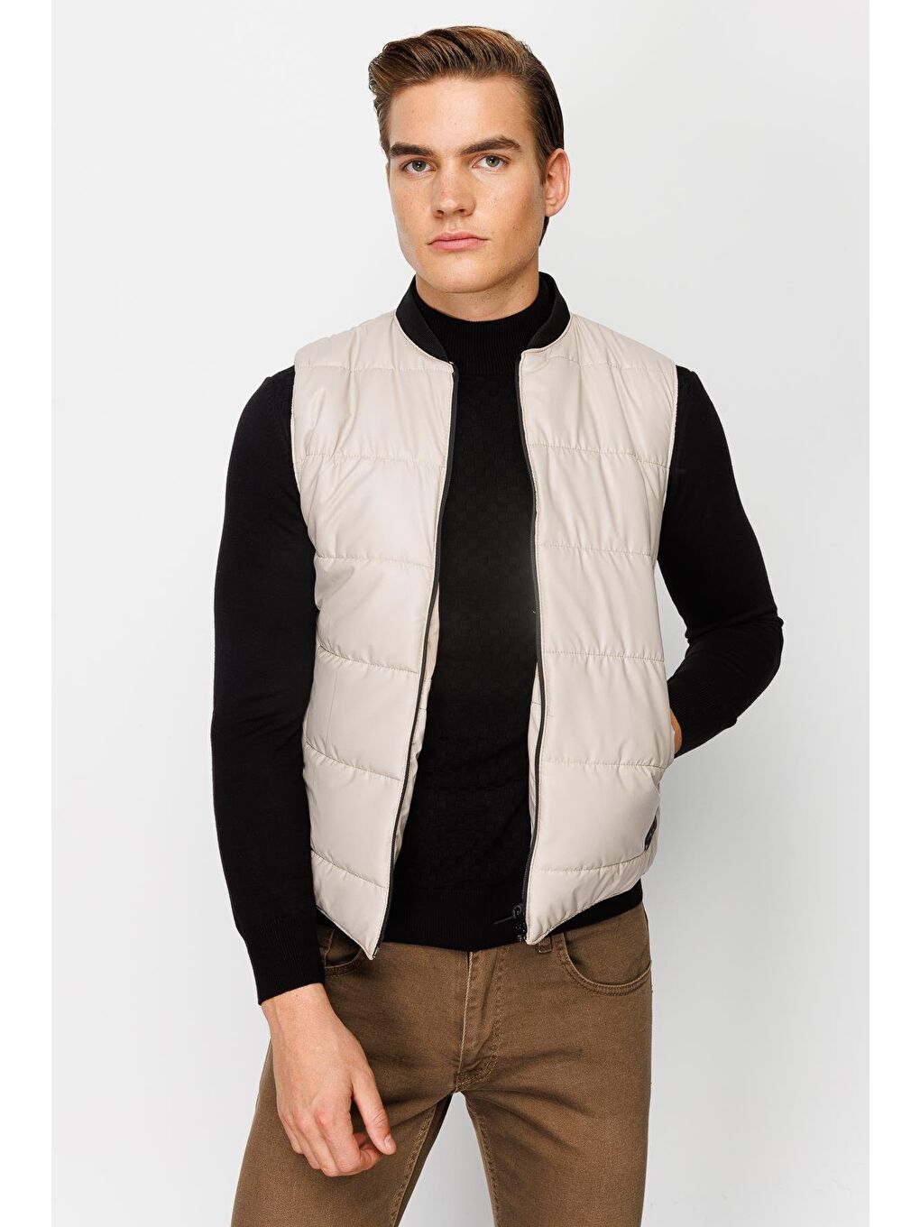 Erkek Bej Pmp Şişme Yelek